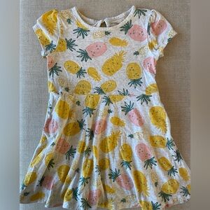Carter's Pineapple Print Casual Dress - Yellow, Pink, Green